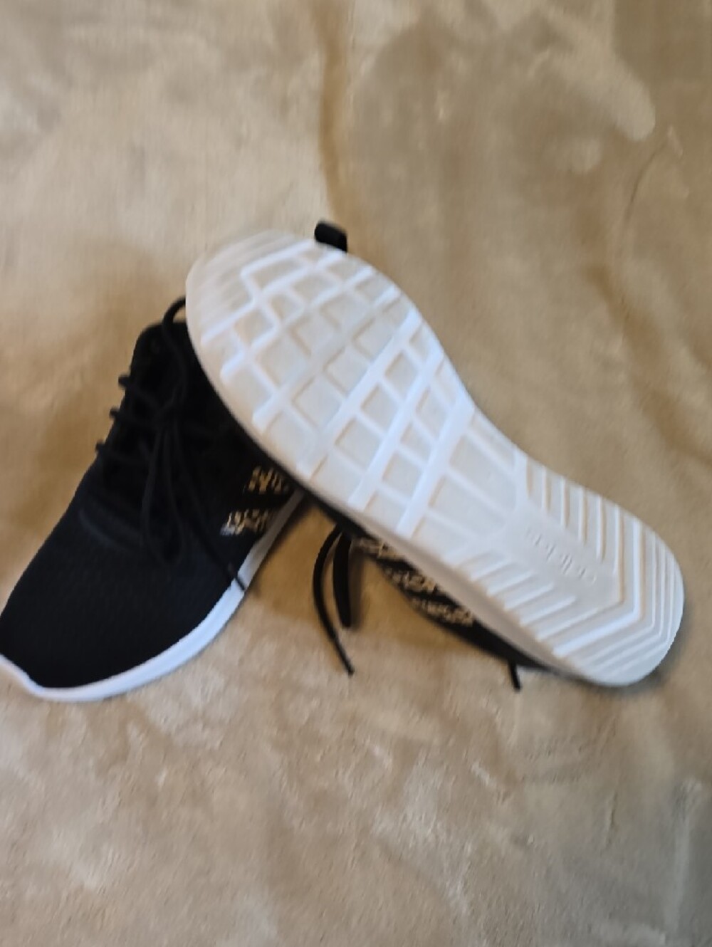 adidas Black Athletic Sneakers with Leopard Accent - Picture 3 of 4